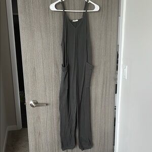 Gray Women's Cable knit Jumpsuit